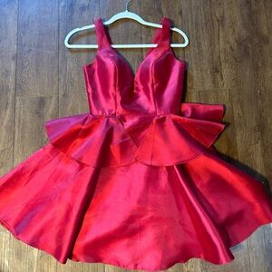 Red Sherri Hill dress size 2